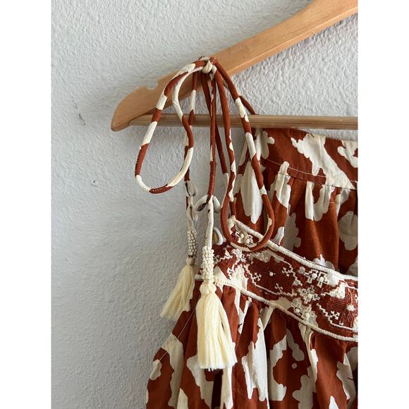 Haute Hippie oversized adjustable tasseled sleeves top size Large Boho Gypsy - Picture 5 of 10